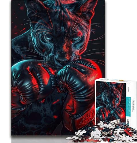 Schwarzer Leoparden-Boxer-Puzzle für Teenager, 2000 Puzzleteile, zum Zeitvertreib zu Hause, jedes Teil ist einzigartig – anspruchsvolles Familienspiel, 70x100cm Schwarzer Leoparden-Boxer-Puzzle für Teenager, 2000 Puzzleteile, zum Zeitvertreib zu Hause, jedes Teil ist einzigartig – anspruchsvolles Familienspiel, 70x100cm von FLKFDOZ