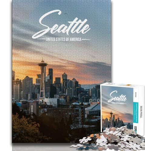Seattle Puzzles für Erwachsene und Teenager, Puzzle, Spielzeug, Lernspiele, Stressabbau, tolle Geschenke und Spielzeuge, 70x100cm Seattle Puzzles für Erwachsene und Teenager, Puzzle, Spielzeug, Lernspiele, Stressabbau, tolle Geschenke und Spielzeuge, 70x100cm von FLKFDOZ
