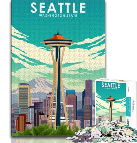 Seattle Washington Reise-Puzzle für Erwachsene, 2000 Teile, anspruchsvolles Spiel und Familienspiel, ganze Familie, 70x100cm Seattle Washington Reise-Puzzle für Erwachsene, 2000 Teile, anspruchsvolles Spiel und Familienspiel, ganze Familie, 70x100cm von FLKFDOZ