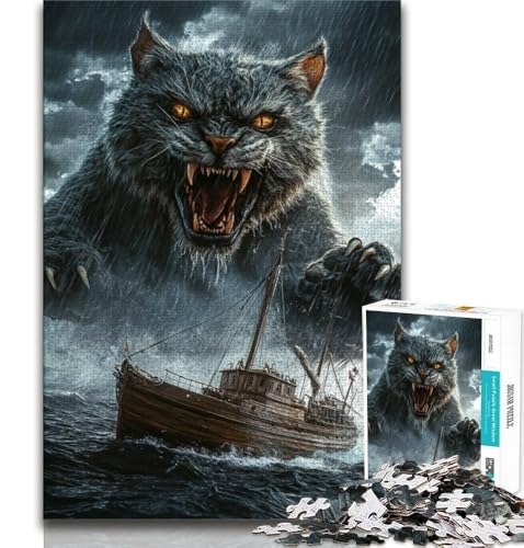 Seekatzen-Monster-Puzzle, 1000 Teile, für Teenager, Lernspiele, Heimdekoration, Geschenk für die ganze Familie, 38x52cm von FLKFDOZ