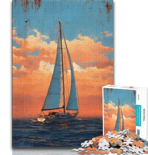 Segelboot-Ölgemälde, 1000-teiliges Puzzle für Erwachsene und Jugendliche, Quizspiel, Wanddekoration, einzigartige Geburtstags, 38x26cm Segelboot-Ölgemälde, 1000-teiliges Puzzle für Erwachsene und Jugendliche, Quizspiel, Wanddekoration, einzigartige Geburtstags, 38x26cm von FLKFDOZ