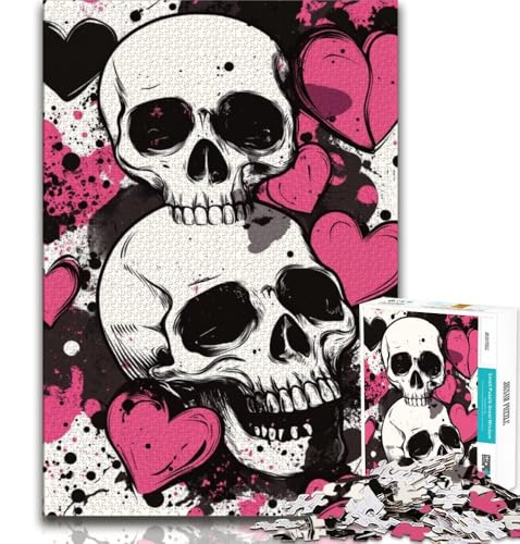 Skelett-Kunst-Puzzle für Erwachsene, 1000-teiliges Puzzle, Denkspiel, Wanddekoration, einzigartige Geburtstags, 38x52cm Skelett-Kunst-Puzzle für Erwachsene, 1000-teiliges Puzzle, Denkspiel, Wanddekoration, einzigartige Geburtstags, 38x52cm von FLKFDOZ