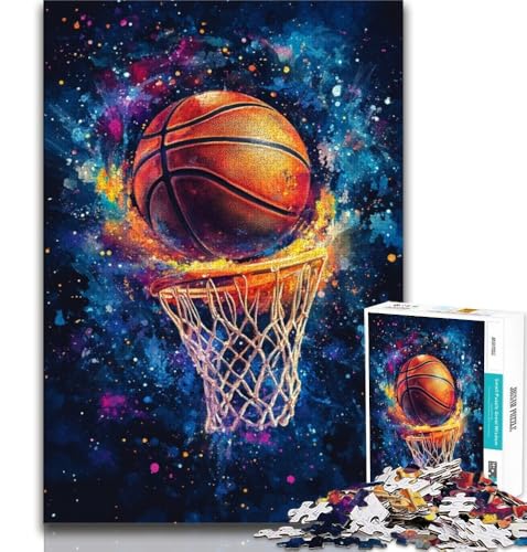 Slam Dunk Basketball-Puzzle 1000 Teile für Erwachsene, Geschenke, Staycation, Zeit totzuschlagen, jedes Teil ist einzigartig – anspruchsvolles Familienspaßspiel, 38x26cm von FLKFDOZ
