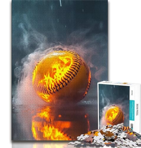 Softball-Sport-Puzzles für Teenager, anspruchsvolles Spiel und Familienspiel mit vollständig ineinandergreifenden, zufällig geformten Teilen, 38x52cm Softball-Sport-Puzzles für Teenager, anspruchsvolles Spiel und Familienspiel mit vollständig ineinandergreifenden, zufällig geformten Teilen, 38x52cm von FLKFDOZ