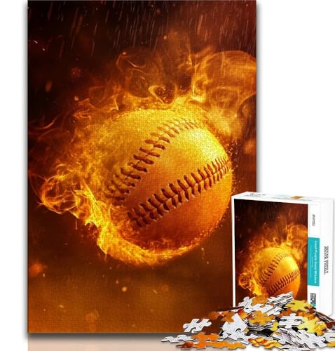 Softball-Sportpuzzle für Erwachsene, 1000 Teile, Stressabbau, Zeitvertreib zu Hause, mit passendem Poster und Quizblatt, 38x52cm Softball-Sportpuzzle für Erwachsene, 1000 Teile, Stressabbau, Zeitvertreib zu Hause, mit passendem Poster und Quizblatt, 38x52cm von FLKFDOZ