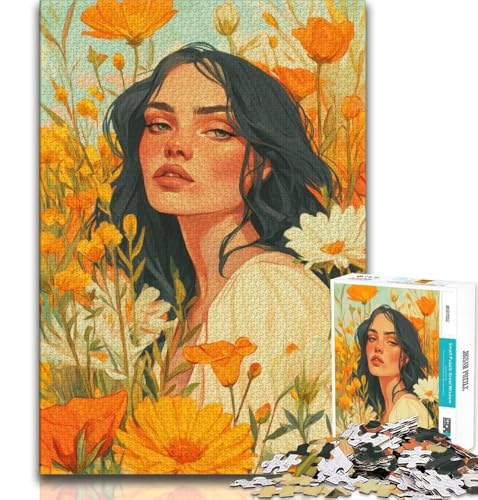 Sommer-Mädchen-Puzzle für Teenager, 1000 Teile, „Staycation – Zeit totschlagen“ mit vollständig ineinandergreifenden, zufällig geformten Teilen, 50x75cm Sommer-Mädchen-Puzzle für Teenager, 1000 Teile, „Staycation – Zeit totschlagen“ mit vollständig ineinandergreifenden, zufällig geformten Teilen, 50x75cm von FLKFDOZ