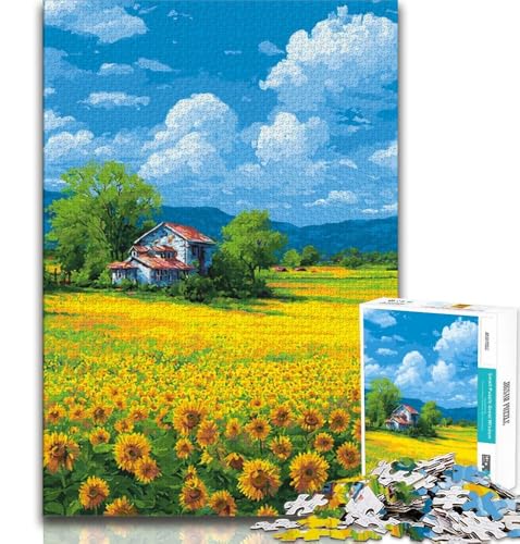 Sonnenblume 1000 Teile Puzzle für Jugendliche und Erwachsene, Spielzeug, Lernspiele, Stressabbau, tolle Geschenke und Spielzeuge, 38x52cm Sonnenblume 1000 Teile Puzzle für Jugendliche und Erwachsene, Spielzeug, Lernspiele, Stressabbau, tolle Geschenke und Spielzeuge, 38x52cm von FLKFDOZ