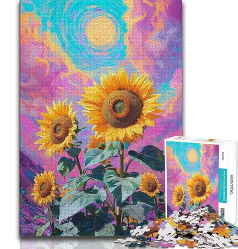 Sonnenblumen-Puzzles für Erwachsene und Teenager, Puzzle, Spielzeug, Lernspiele, Stressabbau, tolle Geschenke und Spielzeuge, 38x26cm Sonnenblumen-Puzzles für Erwachsene und Teenager, Puzzle, Spielzeug, Lernspiele, Stressabbau, tolle Geschenke und Spielzeuge, 38x26cm von FLKFDOZ