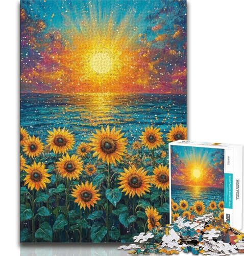Sonnenblumen-Puzzles für Erwachsene und Teenager, Puzzle zum Stressabbau, schwierige Herausforderung, geeignet als Schreibtischdekoration, 38x52cm Sonnenblumen-Puzzles für Erwachsene und Teenager, Puzzle zum Stressabbau, schwierige Herausforderung, geeignet als Schreibtischdekoration, 38x52cm von FLKFDOZ
