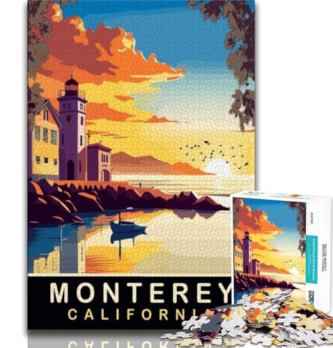 Sonnenuntergang in Monterey Puzzle 1000 Teile für Erwachsene und Jugendliche, Spielzeug, Lernspiele, Stressabbau, geeignet als Schreibtischdekoration, 50x75cm Sonnenuntergang in Monterey Puzzle 1000 Teile für Erwachsene und Jugendliche, Spielzeug, Lernspiele, Stressabbau, geeignet als Schreibtischdekoration, 50x75cm von FLKFDOZ