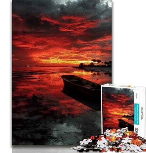 Sonnenuntergangslandschaft, 1000-teiliges Puzzle, anspruchsvolles Spiel und Familienspiel, ganze Familie, 38x26cm Sonnenuntergangslandschaft, 1000-teiliges Puzzle, anspruchsvolles Spiel und Familienspiel, ganze Familie, 38x26cm von FLKFDOZ