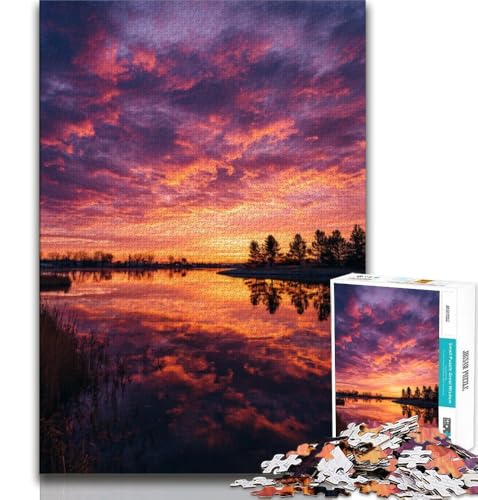 Sonnenuntergangslandschaft, 1000-teiliges Puzzle, anspruchsvolles Spiel und Familienspiel, ganze Familie, 38x26cm Sonnenuntergangslandschaft, 1000-teiliges Puzzle, anspruchsvolles Spiel und Familienspiel, ganze Familie, 38x26cm von FLKFDOZ