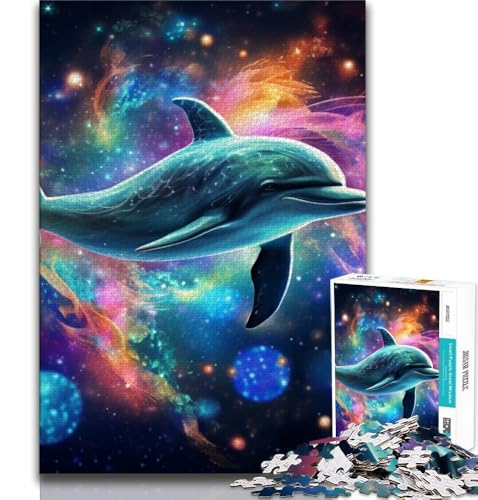 Sternennacht-Delfin-Puzzle 1000 Teile für Erwachsene und Jugendliche, Spielzeug, Lernspiele, Stressabbau, tolle Geschenke und Spielzeuge, 50x75cm Sternennacht-Delfin-Puzzle 1000 Teile für Erwachsene und Jugendliche, Spielzeug, Lernspiele, Stressabbau, tolle Geschenke und Spielzeuge, 50x75cm von FLKFDOZ