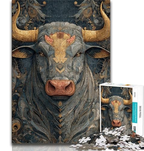 Stier-Ölgemälde-Puzzle 2000 Teile für Erwachsene, Geschenke für Lernspiele, Herausforderungsspielzeug, einzigartige Heimdekoration und Geschenke, 70x100cm Stier-Ölgemälde-Puzzle 2000 Teile für Erwachsene, Geschenke für Lernspiele, Herausforderungsspielzeug, einzigartige Heimdekoration und Geschenke, 70x100cm von FLKFDOZ