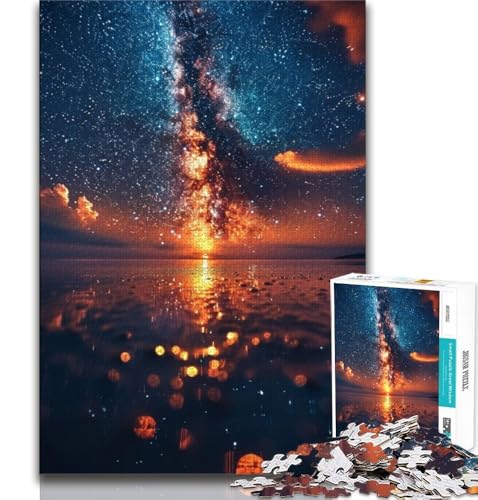 Strandnachtszene, 1000-teiliges Puzzle für Erwachsene und Jugendliche, Quizspiel, Wanddekoration, einzigartige Geburtstags, 38x26cm Strandnachtszene, 1000-teiliges Puzzle für Erwachsene und Jugendliche, Quizspiel, Wanddekoration, einzigartige Geburtstags, 38x26cm von FLKFDOZ
