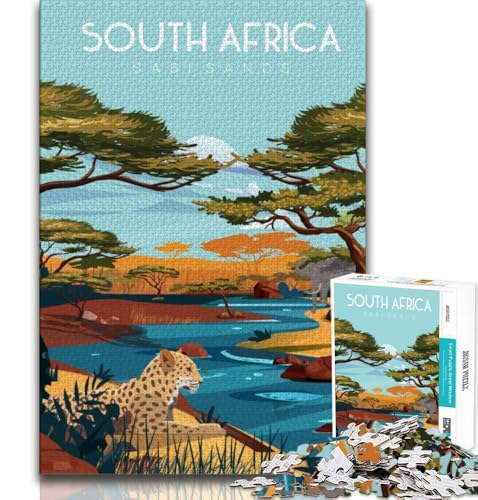 Südafrika-Puzzles für Erwachsene und Jugendliche, Puzzle, Spielzeug, Lernspiele, Stressabbau, tolle Geschenke und Spielzeuge, 50x75cm Südafrika-Puzzles für Erwachsene und Jugendliche, Puzzle, Spielzeug, Lernspiele, Stressabbau, tolle Geschenke und Spielzeuge, 50x75cm von FLKFDOZ