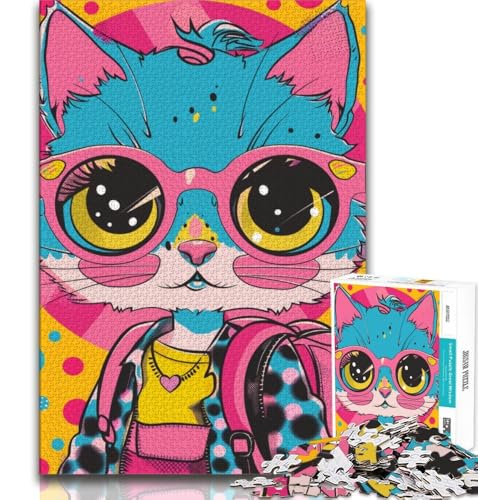 Süßes Katzen-Puzzle, 1000 Teile, für Teenager, Geschenke, Quizspiel, Wanddekoration, einzigartige Geburtstags, 38x26cm Süßes Katzen-Puzzle, 1000 Teile, für Teenager, Geschenke, Quizspiel, Wanddekoration, einzigartige Geburtstags, 38x26cm von FLKFDOZ
