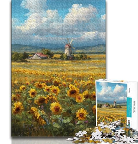 Sunflower Farm 1000-teiliges Puzzle für Erwachsene und Jugendliche, Denkspiel, Wanddekoration, einzigartige Geburtstags, 38x52cm Sunflower Farm 1000-teiliges Puzzle für Erwachsene und Jugendliche, Denkspiel, Wanddekoration, einzigartige Geburtstags, 38x52cm von FLKFDOZ