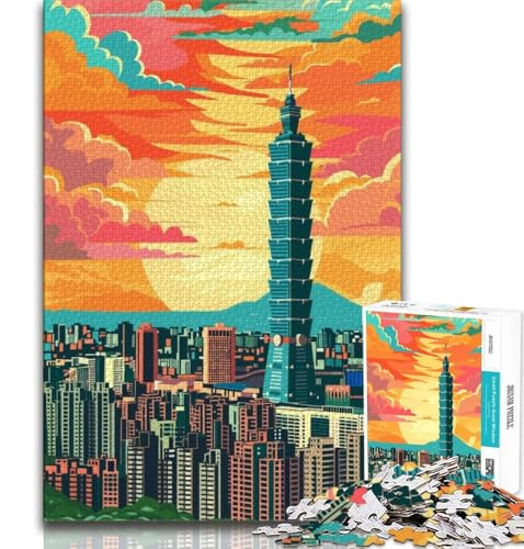 Taipei Taiwan City Puzzles für Erwachsene 2000 Puzzles, Spielzeug, Lernspiele, Stressabbau, geeignet für die Schreibtischdekoration, 70x100cm Taipei Taiwan City Puzzles für Erwachsene 2000 Puzzles, Spielzeug, Lernspiele, Stressabbau, geeignet für die Schreibtischdekoration, 70x100cm von FLKFDOZ