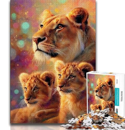 Tier-Löwe-Puzzle für Erwachsene, 1000-teiliges Puzzle, Denkspiel, Wanddekoration, einzigartige Geburtstags, 38x52cm Tier-Löwe-Puzzle für Erwachsene, 1000-teiliges Puzzle, Denkspiel, Wanddekoration, einzigartige Geburtstags, 38x52cm von FLKFDOZ