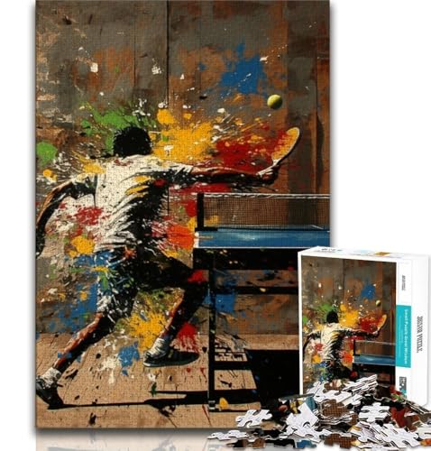 Tischtennis-Malpuzzle für Teenager, 1000 Teile, anspruchsvoll zu vervollständigen, Aber lustig und humorvoll, mit passendem Poster und Quizblatt, 38x52cm Tischtennis-Malpuzzle für Teenager, 1000 Teile, anspruchsvoll zu vervollständigen, Aber lustig und humorvoll, mit passendem Poster und Quizblatt, 38x52cm von FLKFDOZ