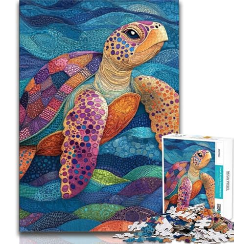 Turtle Art Puzzle für Teenager, 1000 Teile, Stressabbau, schwierige Herausforderung, stärkt die Liebe zwischen Paaren, 50x75cm Turtle Art Puzzle für Teenager, 1000 Teile, Stressabbau, schwierige Herausforderung, stärkt die Liebe zwischen Paaren, 50x75cm von FLKFDOZ