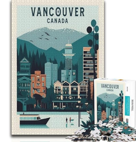Vancouver, Kanada-Reise, 1000-teiliges Puzzle für Erwachsene, Geschenke, anspruchsvolles Spiel und Familienspiel, ganze Familie, 38x26cm Vancouver, Kanada-Reise, 1000-teiliges Puzzle für Erwachsene, Geschenke, anspruchsvolles Spiel und Familienspiel, ganze Familie, 38x26cm von FLKFDOZ