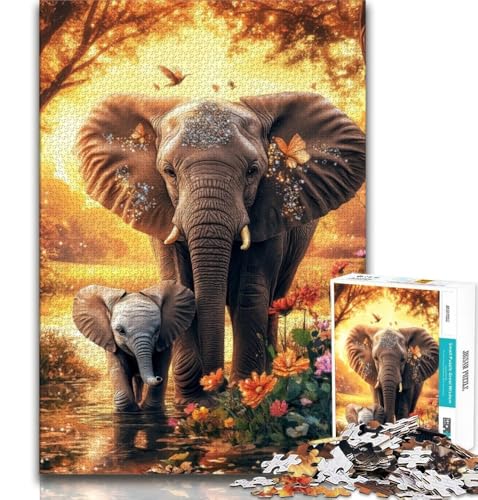 Waldelefanten-Puzzle 2000 Teile für Erwachsene, anspruchsvolles Spiel und Familienspiel, ganze Familie, 70x100cm Waldelefanten-Puzzle 2000 Teile für Erwachsene, anspruchsvolles Spiel und Familienspiel, ganze Familie, 70x100cm von FLKFDOZ