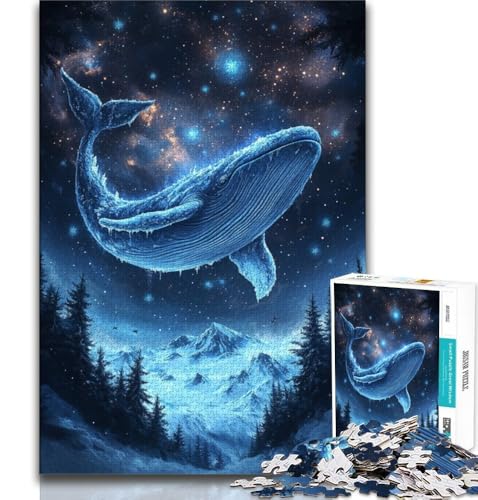 Wale unter dem Sternenhimmel, Puzzle für Erwachsene und Teenager, 1000 Teile, Spielzeug, Lernspiele, Stressabbau, Wunschliste mit Weihnachtsmann, 50x75cm Wale unter dem Sternenhimmel, Puzzle für Erwachsene und Teenager, 1000 Teile, Spielzeug, Lernspiele, Stressabbau, Wunschliste mit Weihnachtsmann, 50x75cm von FLKFDOZ