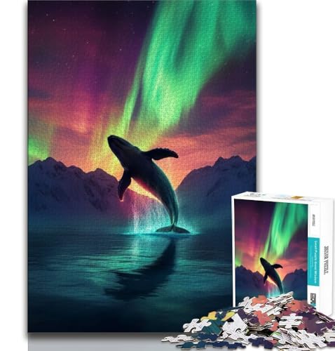 Wale unter der Aurora, Puzzle für Erwachsene, 1000 Teile, anspruchsvolles Spiel und Familienspiel, ganze Familie, 38x52cm Wale unter der Aurora, Puzzle für Erwachsene, 1000 Teile, anspruchsvolles Spiel und Familienspiel, ganze Familie, 38x52cm von FLKFDOZ