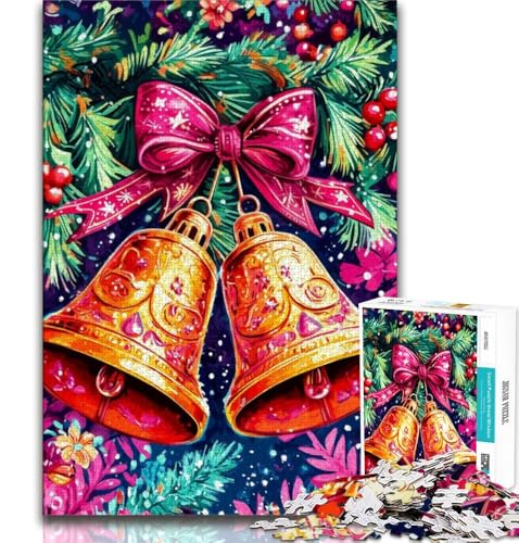 Weihnachtsglocken-Puzzles für Erwachsene, helfen dem Gehirn, süchtig machendes Spielzeug zu trainieren, um Geduld zu fördern, Eltern-Kind-Interaktion, 50x75cm Weihnachtsglocken-Puzzles für Erwachsene, helfen dem Gehirn, süchtig machendes Spielzeug zu trainieren, um Geduld zu fördern, Eltern-Kind-Interaktion, 50x75cm von FLKFDOZ