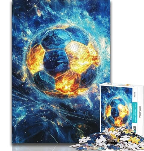 Weltraum-Fußball-Puzzles für Teenager, 1000 Teile, Familienspiel, Stressabbau, schwierige Herausforderung, Wichtelgeschenke, 38x26cm Weltraum-Fußball-Puzzles für Teenager, 1000 Teile, Familienspiel, Stressabbau, schwierige Herausforderung, Wichtelgeschenke, 38x26cm von FLKFDOZ