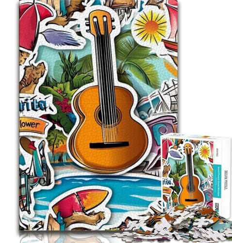 Weltreise-Poster-Puzzle für Teenager, 1000 Teile, hilft dem Gehirn, süchtig machendes Spielzeug zu trainieren, um Geduld zu fördern, einzigartiges Herausforderungsspiel, 38x52cm von FLKFDOZ
