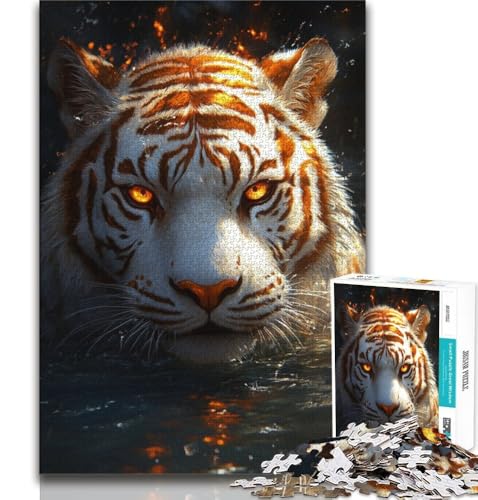 White Tiger Puzzle für Erwachsene 1000 Teile Puzzle, Denkspiel Wanddekoration Einzigartige Geburtstags 38x52cm White Tiger Puzzle für Erwachsene 1000 Teile Puzzle, Denkspiel Wanddekoration Einzigartige Geburtstags 38x52cm von FLKFDOZ