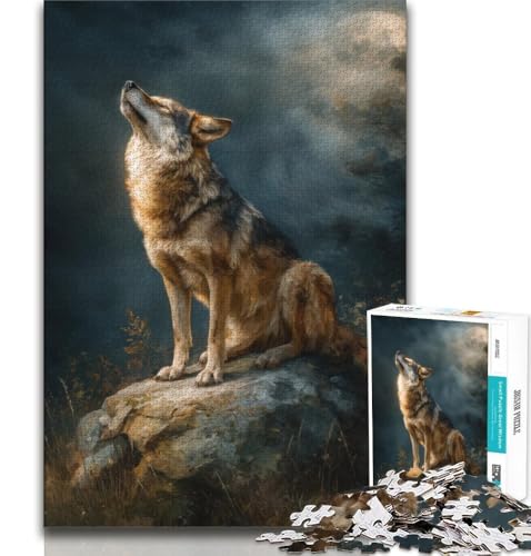 Wolf Under The Aurora Puzzles für Erwachsene 1000 Puzzles, Spielzeug, Lernspiele, Stressabbau, geeignet für die Schreibtischdekoration, 50x75cm Wolf Under The Aurora Puzzles für Erwachsene 1000 Puzzles, Spielzeug, Lernspiele, Stressabbau, geeignet für die Schreibtischdekoration, 50x75cm von FLKFDOZ