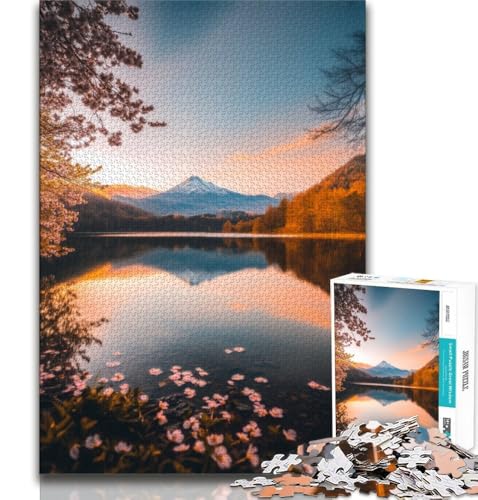 Wunderschöne Berge und Seen, 1000-teiliges Puzzle, Lernspiel, Herausforderung, Spielzeug, Wanddekoration, einzigartige Geburtstags, 38x52cm von FLKFDOZ