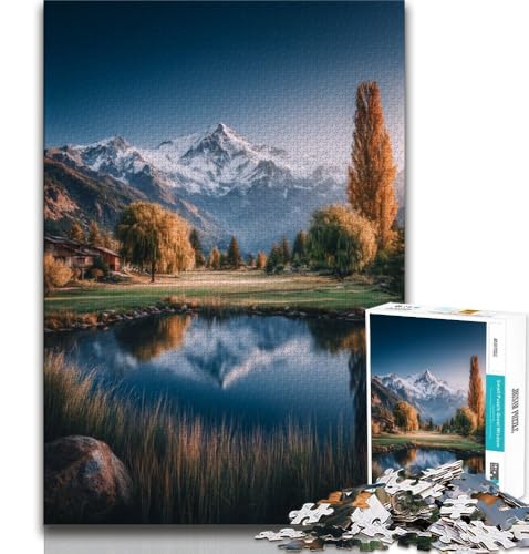 Wunderschöne Berge und Seen, 1000-teiliges Puzzle für Erwachsene, Lernspielzeug, Familienspiele mit passendem Poster und Quizblatt, 38x52cm Wunderschöne Berge und Seen, 1000-teiliges Puzzle für Erwachsene, Lernspielzeug, Familienspiele mit passendem Poster und Quizblatt, 38x52cm von FLKFDOZ