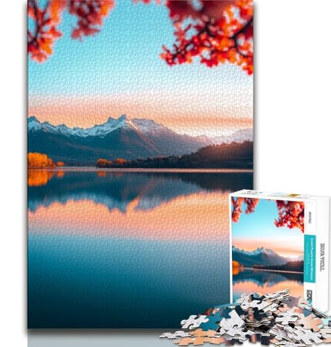 Wunderschöne Berge und Seen, 1000-teiliges Puzzle für Erwachsene und Jugendliche, Lernspiele, Wanddekoration, einzigartige Geburtstags, 38x26cm von FLKFDOZ