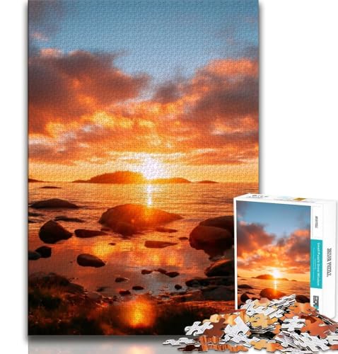 Wunderschöne Berge und Seen, 1000-teiliges Puzzle für Erwachsene und Jugendliche, Lernspiele, Wanddekoration, einzigartige Geburtstags, 38x52cm von FLKFDOZ