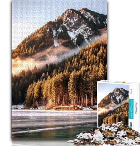 Wunderschöne Berge und Seen, Puzzle für Erwachsene, 1000 Teile, Lernspiel, Herausforderung, Spielzeug, Wanddekoration, einzigartige Geburtstags, 38x52cm von FLKFDOZ