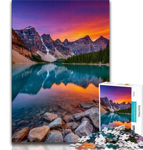 Wunderschöne Berge und Seen Puzzle für Erwachsene 1000 Teile, Spielzeug Lernspiele Stressabbau Geeignet für Schreibtischdekoration 38x52cm von FLKFDOZ