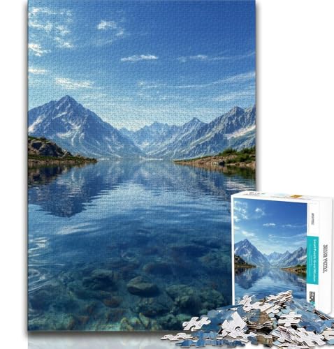 Wunderschöne Berge und Seen Puzzle für Teenager 1000 Teile, Dekomprimierendes intellektuelles Lernspielzeug Tolle Geschenke und Spielzeuge 38x26cm von FLKFDOZ