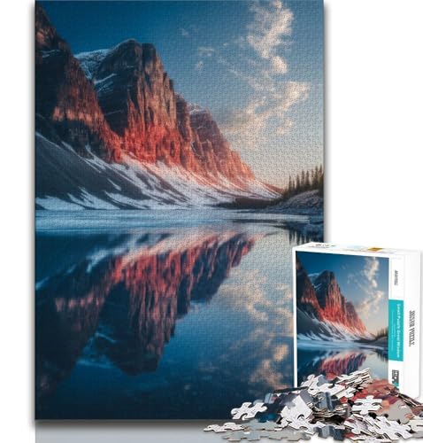 Wunderschöne Berge und Seen Puzzle für Teenager 1000 Teile, Dekomprimierendes intellektuelles Lernspielzeug Tolle Geschenke und Spielzeuge 50x75cm von FLKFDOZ