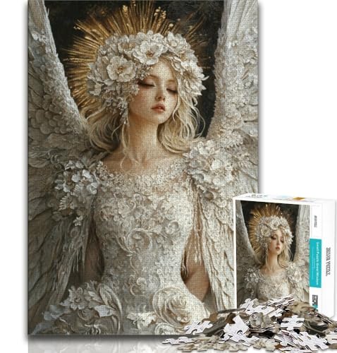 Wunderschönes Engel-Puzzle mit 1000 Teilen für Erwachsene, Geschenke, dekomprimierendes intellektuelles Lernspielzeug, perfekte Dekoration, 50x75cm Wunderschönes Engel-Puzzle mit 1000 Teilen für Erwachsene, Geschenke, dekomprimierendes intellektuelles Lernspielzeug, perfekte Dekoration, 50x75cm von FLKFDOZ