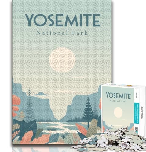 Yosemite-Puzzle 1000 Teile für Teenager-Geschenke, Quizspiel, Wanddekoration, einzigartige Geburtstags, 38x52cm Yosemite-Puzzle 1000 Teile für Teenager-Geschenke, Quizspiel, Wanddekoration, einzigartige Geburtstags, 38x52cm von FLKFDOZ
