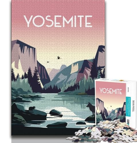 Yosemite-Puzzle für Teenager, 1000 Teile, Lernspiel, Herausforderung, Spielzeug, Wanddekoration, einzigartige Geburtstags, 50x75cm Yosemite-Puzzle für Teenager, 1000 Teile, Lernspiel, Herausforderung, Spielzeug, Wanddekoration, einzigartige Geburtstags, 50x75cm von FLKFDOZ