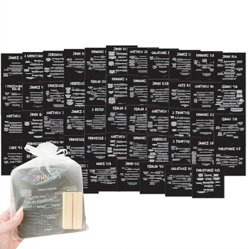 FLKWOP 52 Skripture Cards: A Mapped Bible Verse for Every Week of the Year, Bible Memory Verse Cards, Teach Sunday School, Christian Bible Gifts von FLKWOP