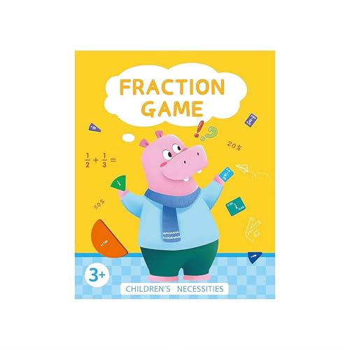 FLKWOP Magnetic Fraktion Demonstration Book, Magnetic Fraktion Tiles, Fractions Manipulatives, Score Disk Demonstrator Math Puzzle Learning Building Block Set von FLKWOP