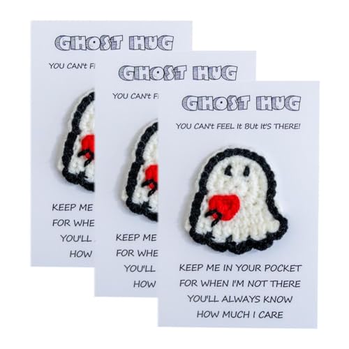 FLKWOP Niedliche Geisterumarmung, Halloween, handgehäkelt, Geist, Tasche, Umarmung, Festival, Party, Geschenk, G4C1, Zubehör, klein von FLKWOP