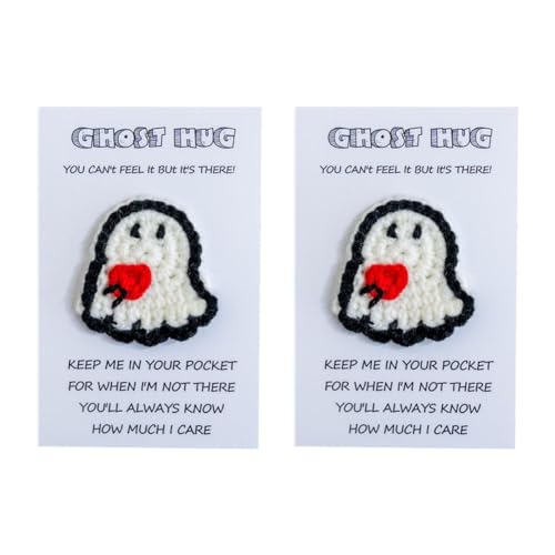 FLKWOP Niedliche Geisterumarmung, Halloween, handgehäkelt, Geistertasche, Geschenk, Umarmung G4C1, Party, kleines Zubehör, Festival von FLKWOP